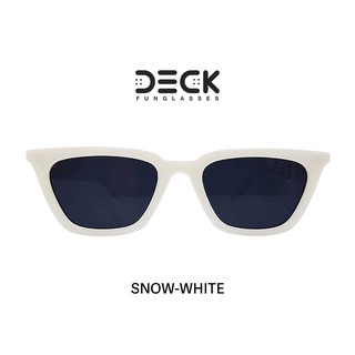 DECK แว่นตากันแดด รุ่นSNOW- White กรอบขาว *ของแท้ ประกันศูนย์*