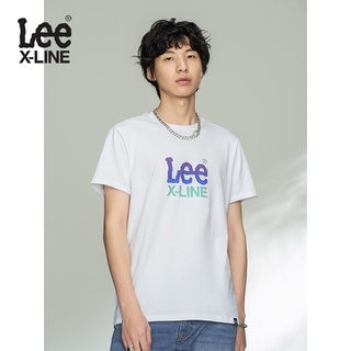 Lee XLINE 21 สินค้าใหม่ standard multi-color รอบคอเสื้อยืดแขนสั้นผู้ชาย-