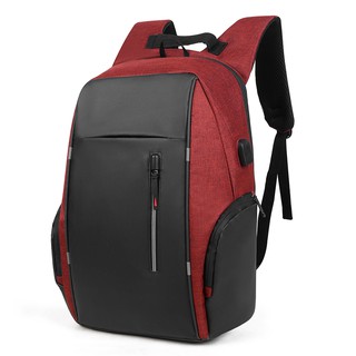 Soudelor™ 076 : business travel backpack with USB-A external charging port and reflective strips