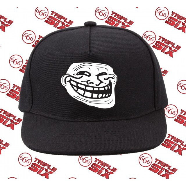 หมวก Snapback ผ้าฝ้าย Troll Face 9gag