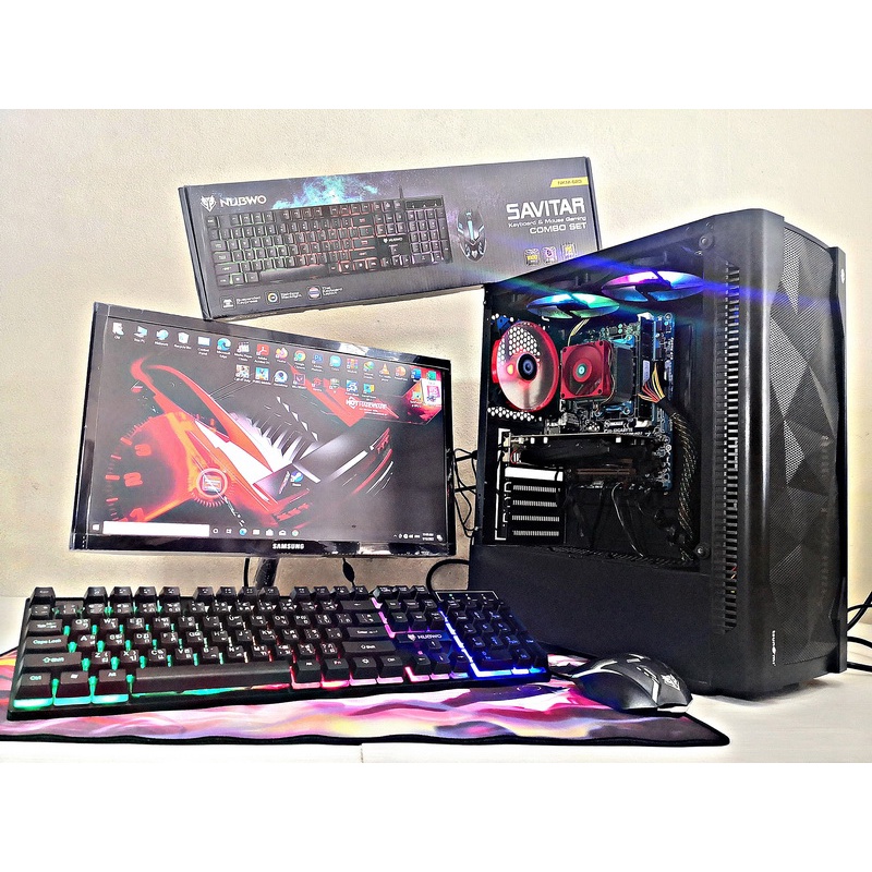 คอมชุดพร้อมจอLED A8-6600K ยกเซตพร้มอมเล่นเกมส์ ทำงาน