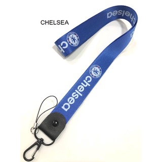 CHELSEA A สายคล้องคอ สายห้อยบัตร ลายฟุตบอล เชลซี นำ้เงิน สิงห์บลู น่าใช้งาน กว้าง 25 mm น่ารัก ผ้าอย่างดี  BY  MANOPNEST