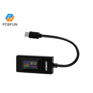 Pcbfun เครื่องทดสอบแรงดันไฟฟ้า หน้าจอสีดิจิทัล LCD USB 4-30V 0-6.5A 0-195W