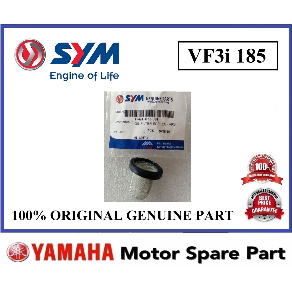 SYM VF3i JET POWER กรองน้ํามันหน้าจอ 0 15421-H66-0000-VN PENAPIS MINYAK HITAM NET VF3 i VF3-i 185