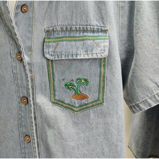 Coconut tree jeans top