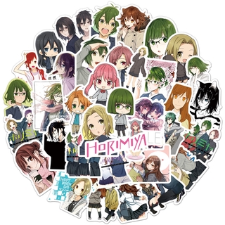 Y&amp;P | Horimiya สติกเกอร์กันน้ำรูปแบบที่แตกต่างกัน, 50 ชิ้น