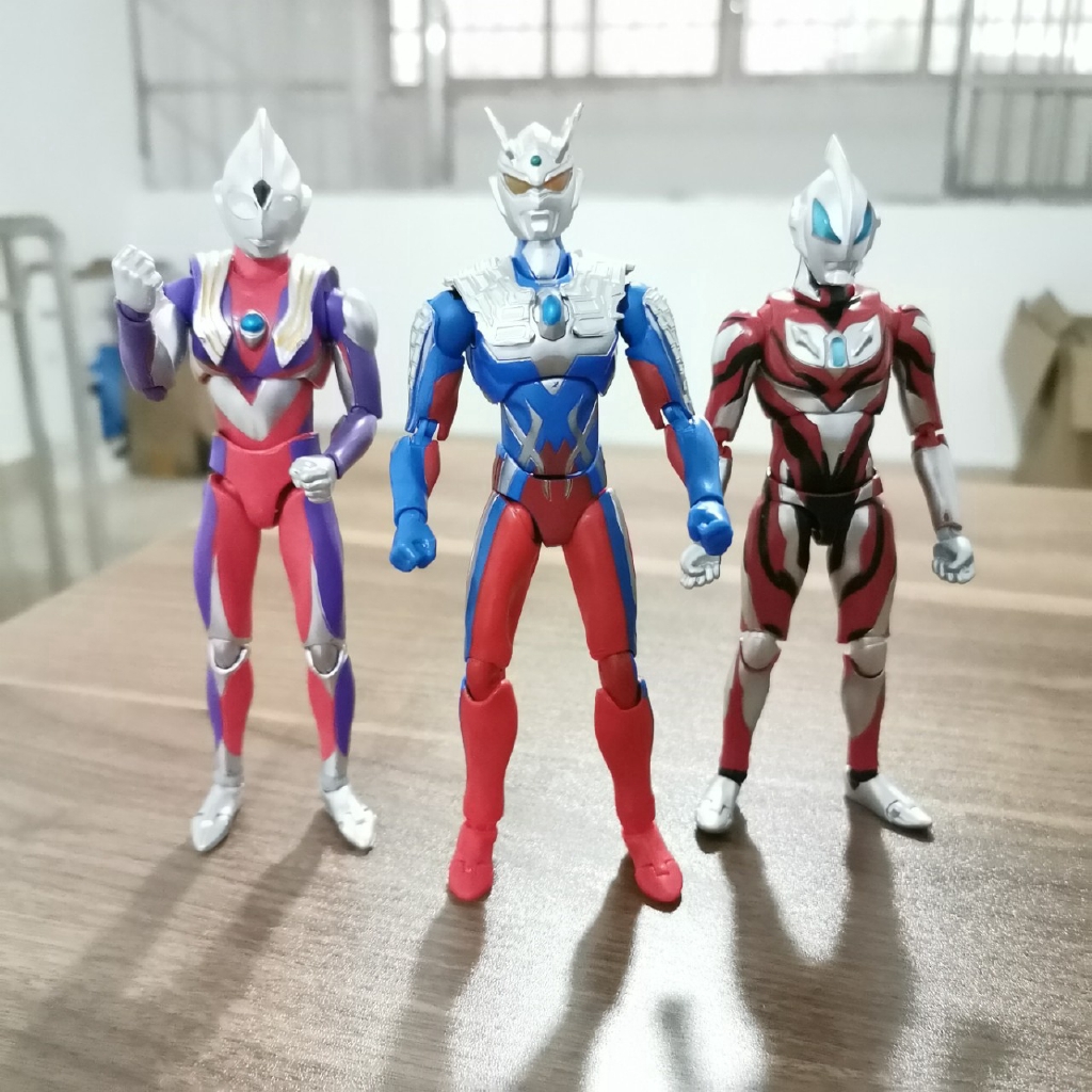 ฟิกเกอร์ Anime Shf Ultraman Geed Zero Ultraman Tiga ขนาด 16 ซม. ของเล่น ...