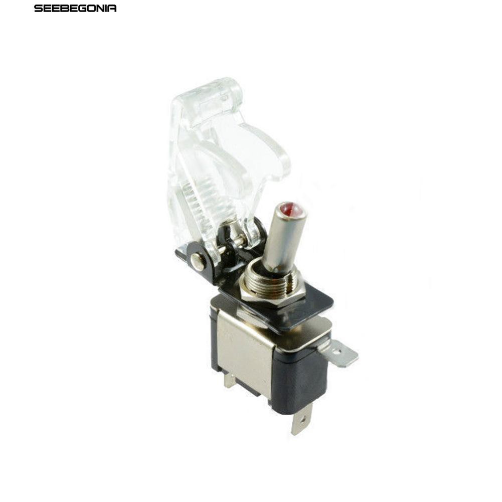 12V 20A Dash Toggle SPST ON-OFF LED Flip Up Flick Switch - seebegonia ...