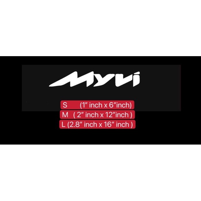 S721 MYVI Wording 2nd Generation Car Vinyl Decal Sticker