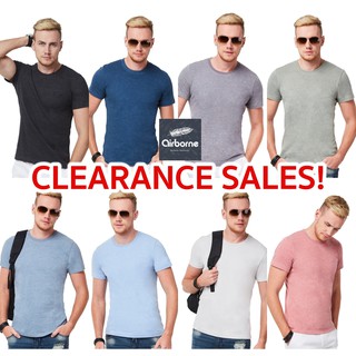 CLEARANCE SALE! | ของแท้ 💯 เสื้อยืด คอกลม สีพื้น Airborne SUPREMESOFT ของแท้ ไม่มีมาแล้ว หมดแล้วหมดเลย นุ่มสุดดดด