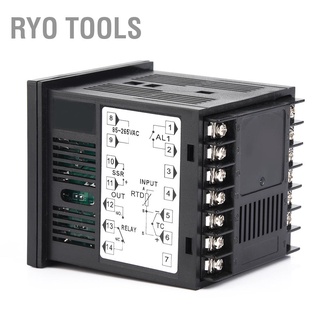 [คลังสินค้าใส] เครื่องมือควบคุมอุณหภูมิดิจิตอล Ryo Mc701 K Type Pt100 เซนเซอร์อินพุตรีเลย์ Ssr