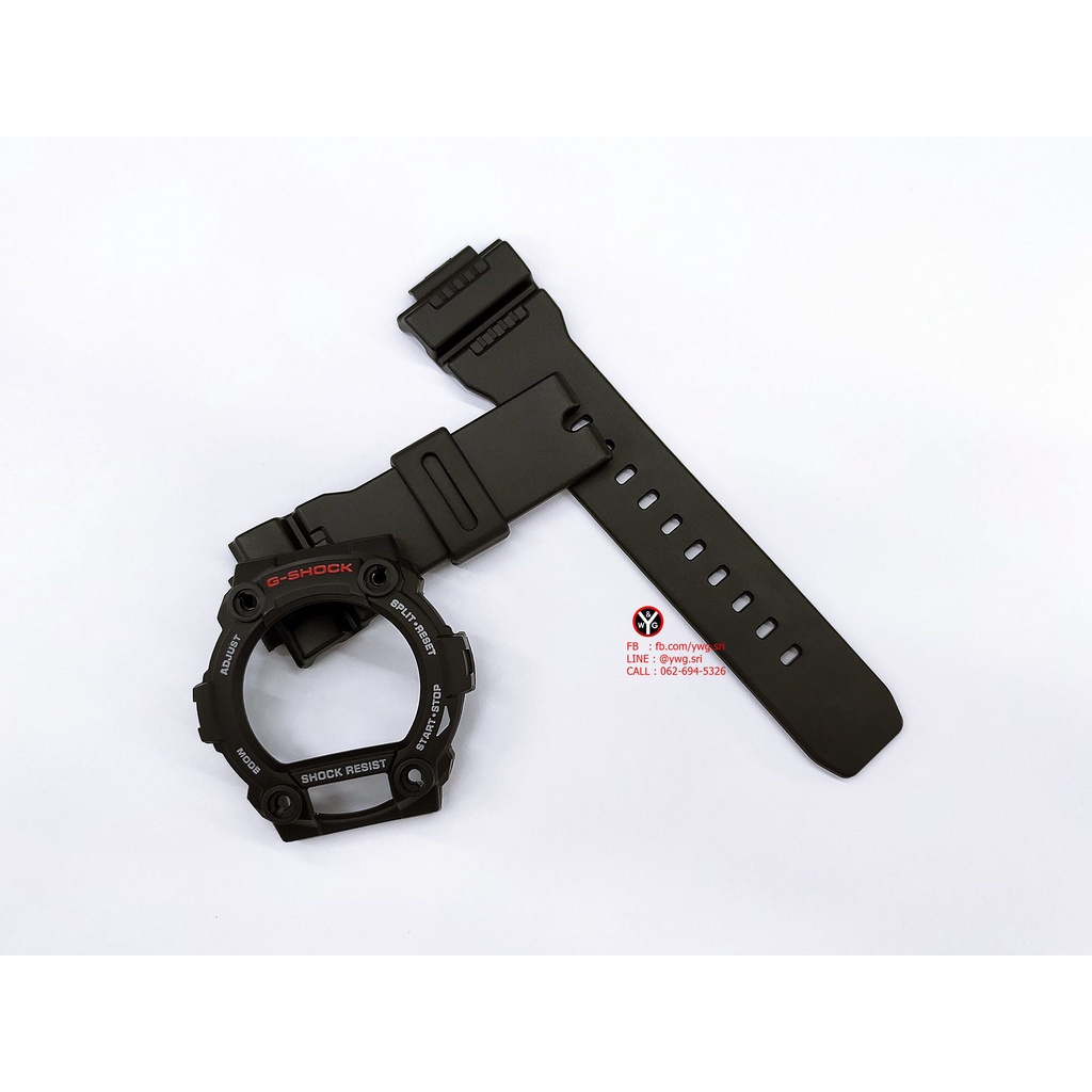 กรอบสาย G-SHOCK แท้ สีดำด้านฟร้อนแดงสลับขาว ใส่ได้กับรุ่น G-7900 ,GW-7900 ,GR-7900 สายนาฬิกาข้อมือ ส
