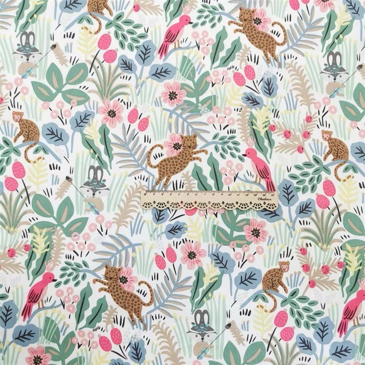 ผ้าคอตตอน 100% ทอทวิล หน้ากว้าง 160 เซนติเมตร ลายเจ้าชายน้อย ลายเสือ ลายขนมเค้ก