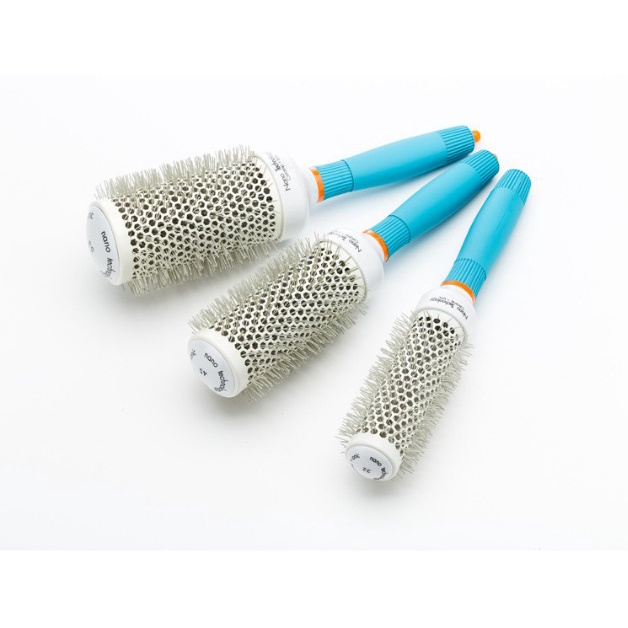 หวีเซรามิคสะท้อนความร้อนสำหรับจัดแต่งทรงผมให้มีวอลุ่ม (ด้ามสีฟ้า) - รูปที่ 3