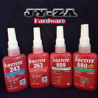 LOCTITE ล็อคไทท์ น้ำยาล็อคเกลียว น้ำยาตรึงเพลา แรงยึดสูง 242 243 263 271 609 680 / 50ml