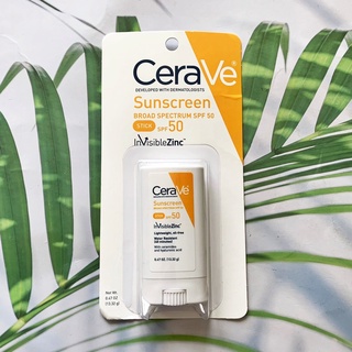 CeraVe Sunscreen Stick SPF 50 Invisible Zinc 13.32 g ครีมกันแดดแบบแท่ง สำหรับผิวหน้าและผิวกาย