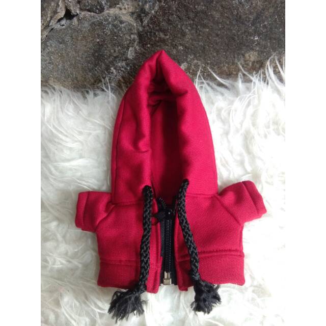 Sc-rhj RED HOODIE JIPPER FOR DOLL (เสื้อแจ็คเก็ต DOLL)