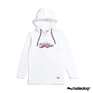 เสื้อฮู้ดแขนยาว rudedog®️ Hoodie TripleLine (White)