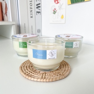 [แถมสติ๊กเกอร์🧸] เทียน เทียนหอม เทียนหอมไขถั่วเหลือง 100g Soy candle soy wax เทียนราคาถูก ของขวัญ ของชำร่วย ซ่อนกลิ่น