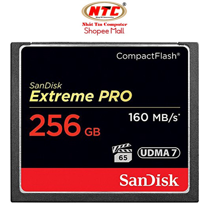 แฟลชการ ์ ดขนาดกะทัดรัด (CF🌹 SanDisk Extreme Pro 1067X 256GB 160MB / วินาที ( สีดํา )