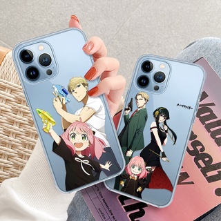 เคสโทรศัพท์มือถือแบบนิ่ม ใส กันรอย ลายอะนิเมะ Spy×Family สําหรับ iPhone 11 12 13 14 Pro Max 7 8 SE 2022