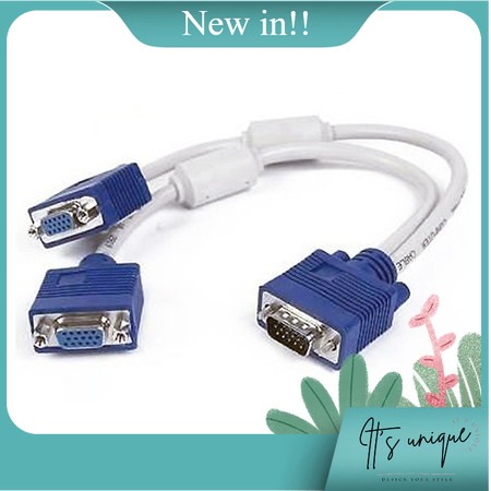 สาย Y vga หัวน้ำงิน ต่อออก 2 จอ (กลุ่ม2) {It's unique}