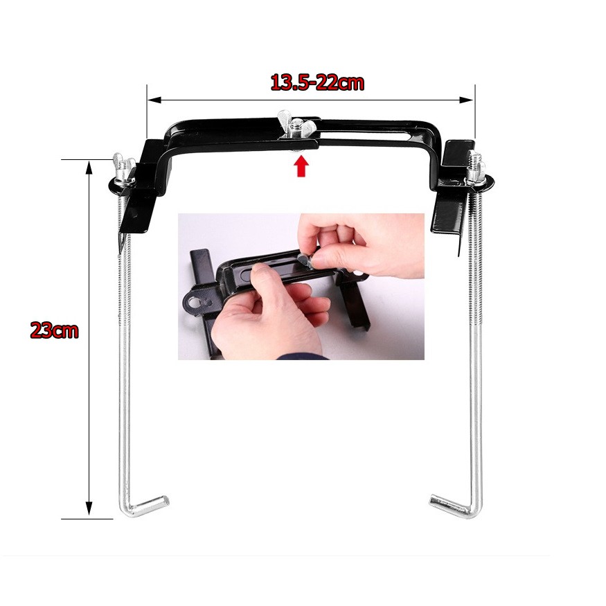 ที่ล็อคแบตเตอรี่รถยนต์ กว้างปรับได้13.5-20cm ความสูง27cm