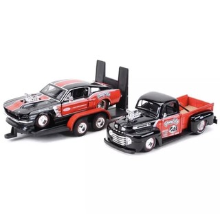 โมเดลรถเหล็กFORD F-1 PICKUP 1948 &amp; FORD MUSTANG 1967 ขนาดของตัวรถ1/24รายละเอียดสวยสมจริงเป็นงานโมเดลสำหรับตั้งโชว์