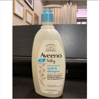 [ของแท้ 100%] AVEENO BABY WASH AND SHAMPOO NATURAL OAT EXTRACT LIGHTLY SCENTED