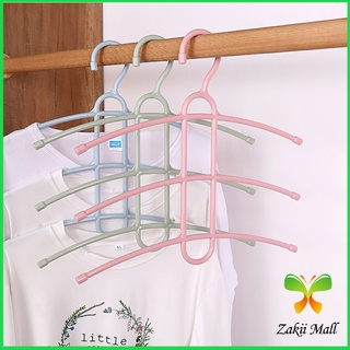 Zakii Mall ไม้แขวนเสื้อ ก้างปลา ไม้แขวน 3 ชั้น  Portable Hanger