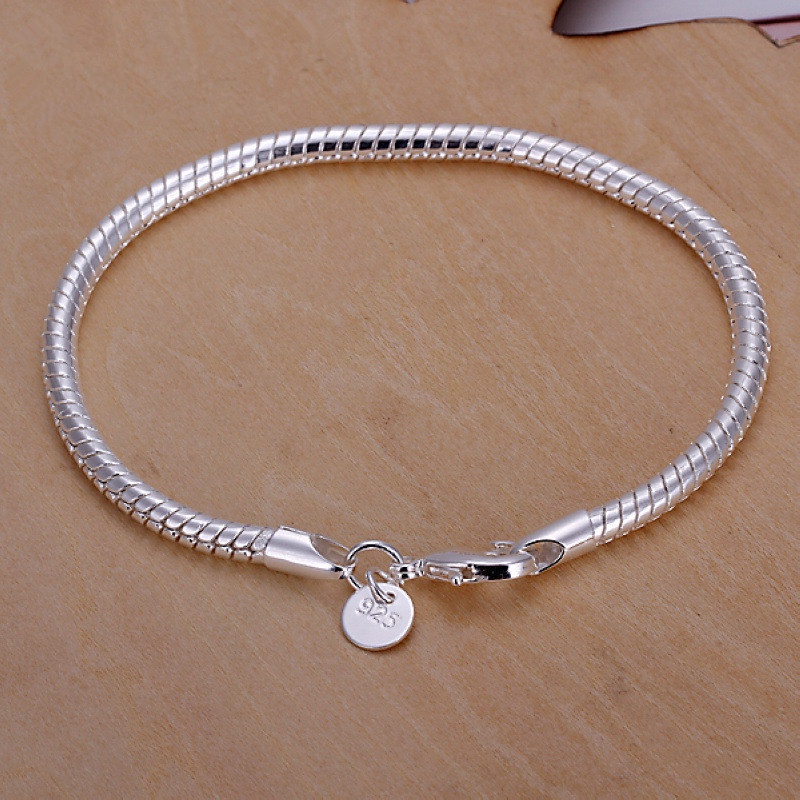 Sq ของแท้ สร้อยข้อมือเงิน 925 ประดับเพชร แฟชั่น