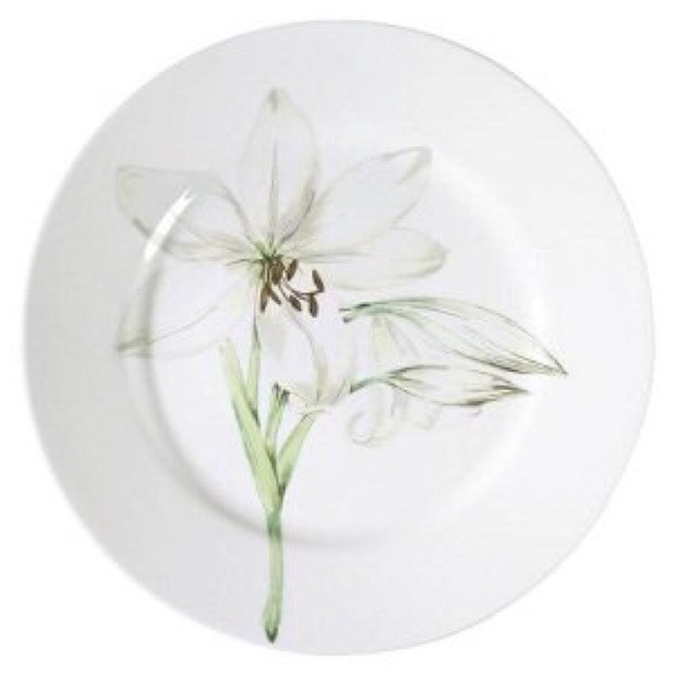 Corelle USA - White Flowe - จานดอกไม้ Bach Hop 7709-7710 [21.6cm-27cm]