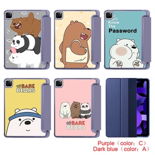 13j เคสซิลิโคนนิ่ม ลาย We Bare Bears น่ารัก สีน้ําเงินเข้ม สําหรับ iPad 7 8 9 Pro Mini4 Mini5 Air2 Air3 Air4 2022