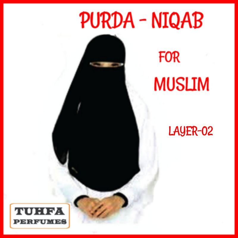 NIQAB/PURDA สําหรับ MUSLIMAH - ชั้น 02 (สีดํา)Sunnah Fashion