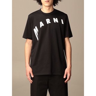 เสื้อยืดคอกลม ผ้าฝ้าย พิมพ์ลายโลโก้ Marni สไตล์สตรีท สําหรับผู้ชาย