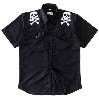 ☠️ Rockabilly Shirt ปักลายกะโหลก ☠️