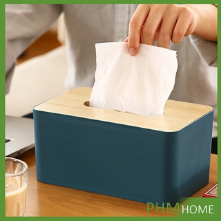 กล่องใส่กระดาษทิชชู่มี กล่องใส่ของ กล่องทิชชู่ Wood Tissue Box