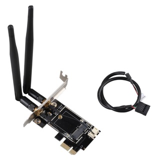 R* การ์ดอะแดปเตอร์โมดูลไร้สาย PCI E WiFi สําหรับ PC PCI E เป็น NGFF M 2 WiFi