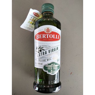 Bertolli Extra Virgin Olive Oil น้ำมันมะกอกธรรมชาติ  เบอร์ทอลลี่ 500 มล.