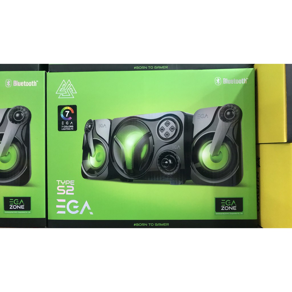 ส่งจากไทย ฺBluetooth Speaker type S2 EGA 7 COLORS Lighting 6W+3Wx2 บลูทูธ สปีคเกอร์ type-S2 BT S2 พร