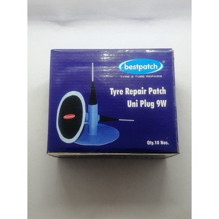 แผ่นปะยาง Uni-Plug 9 W มี 10 แผ่น แผ่นปะยางดอกเห็ด ขนาด 9 มม. ใช่ร่วมกับดอกสว่าน ขนาด 8 มม. แผ่นปะซ่อมแผลยาง แผ่นปะยางรถ