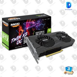 การ์ดจอ  INNO3D GEFORCE RTX 3050 TWIN X2 OC 8GB GDDR6  สินค้าใหม่ รับประกัน 3 ปี