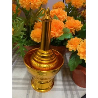 ที่กรวดน้ำ ที่กรวดน้ำสีใส และสีทอง ชนิดพลาสติก มีลายไทย สามารถไว้ที่บ้าน ถวายวัด พกพาได้ พร้อมส่ง