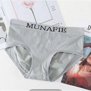 รุ่น-711 ใหม่กางเกงในหญิงMUNAFIE3Dรังผึ้งกางเกงกลางเอวระบายอากาศสะโพกยกสุภาพสตรีกิริยาไม่มีรอยต่อผ้าฝ้ายเป้ากางเกง