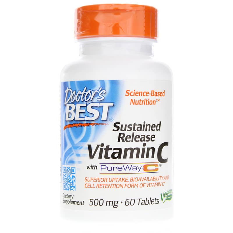 Doctor's Best Sustained Release Vitamin C with PureWay-C 500 mg 60 Tablets