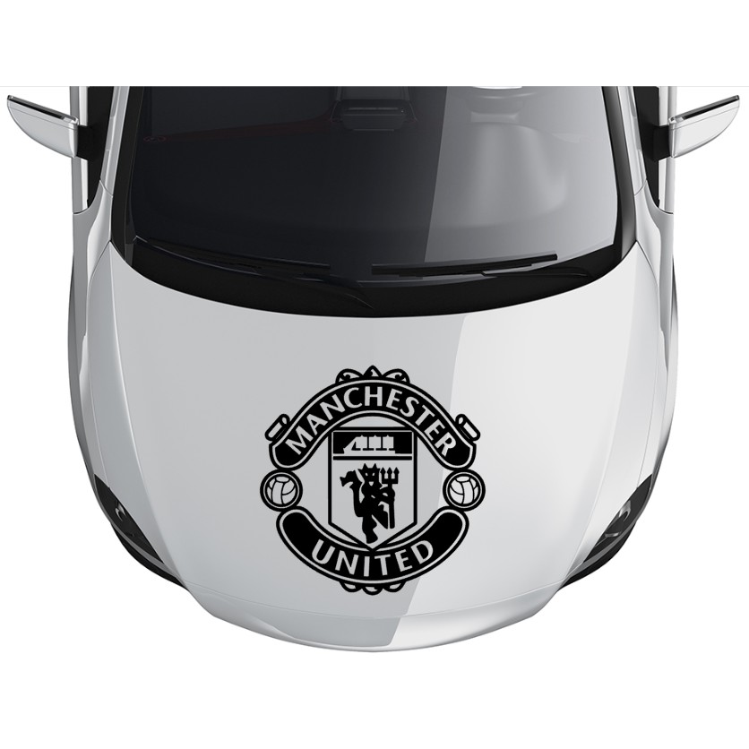MANCHESTER UNITED FAN สติ๊กเกอร์ฝากระโปรงรถยนต์ 2 FEET X 1.6 FEET คุณภาพดี