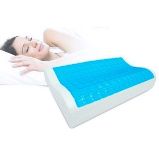 หมอนเจลเย็น หมอนเมมโมรี่โฟม ติดแผ่นเจลเย็น หมอนสุขภาพ Cooling Gel Pillow หมอน หมอนหนุน หมอนแก้ปวดคอ