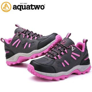 Aquatwo รองเท้าวิ่งเทล น้ำหนักเบา ใส่ลุยๆ วิ่ง เดิน ออกกำลังกาย รุ่น304 (สีเทา/ชมพู)