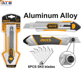 INGCO มีดคัตเตอร์รุ่น Aluminium รหัสHKNS1808