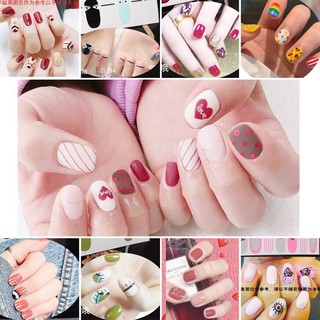 แถมตะไบ‼️สติ๊กเกอร์ติดเล็บ กันน้ำ 3D💅🏻💅🏻
